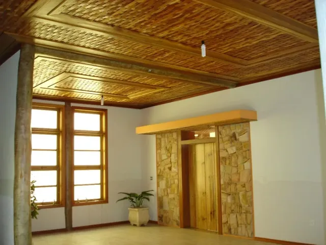 Forro trançado de eucalipto